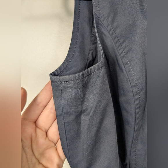 Doncaster Full Zip Collared Dress Belted Size Medium Business Casual Navy Blue - Picture 14 of 16